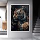  Интерьерная картина тигр Музейное качество. Картины. Картины маслом на заказ в интерьер♥︎. Ярмарка Мастеров.  Фото №5