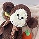 Вязаная игрушка вязаная обезьянка амигуруми. Амигуруми куклы и игрушки. Рыжий кот (магазин вязаных идей). Ярмарка Мастеров.  Фото №8