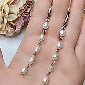 Украшения handmade. Livemaster - original item Earrings with pearl. Handmade.