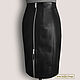 Pencil skirt 'Alice III' from nature. leather/suede (any color). Skirts. Elena Lether Design. My Livemaster. Фото №4