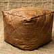 Пуф softness, quilted leather, Пуфы и пуфики, Москва,  Фото №1