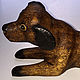Собака, деревянная статуэтка, в лежачем положении, Статуэтки, Геленджик,  Фото №1