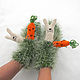 Шерстяные женские варежки на любую руку заяц любит морковку. Варежки. Galka-toys. Ярмарка Мастеров.  Фото №4