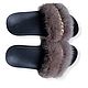 Flip-flops with mink fur gray. Flip flops. Warm gift. Online shopping on My Livemaster.  Фото №2
