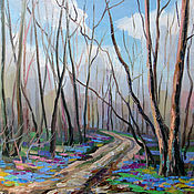 Картины и панно handmade. Livemaster - original item Oil painting Spring in the forest. Handmade.