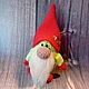  Gnome Christmas Scandinavian knitted. Amigurumi dolls and toys. Lace knitting workshop. Lidiya.. My Livemaster. Фото №4