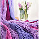 Plaid knitted veil 'Bouquet of hyacinths'. Blankets. motley-cat (p-kotik). Online shopping on My Livemaster.  Фото №2