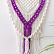 Макраме панно на стену. Элементы интерьера. Love.macrame.decor. Интернет-магазин Ярмарка Мастеров.  Фото №2