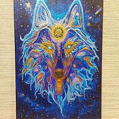 Картины и панно handmade. Livemaster - original item Pictures: Totem wolf. Handmade.