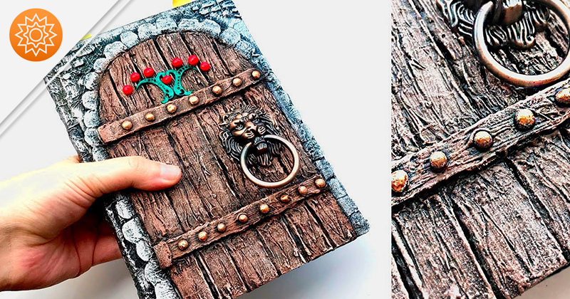 Поделки самоделки книги How To Make Wooden Door Imitation On Notebook Cover: DIYs в журнале Ярмарки Маст