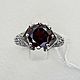 Silver ring with natural garnet, Rings, Moscow,  Фото №1