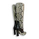 Boots Python MONTE. black and white. High Boots. Exotic Workshop Python Fashion. Online shopping on My Livemaster.  Фото №2