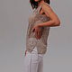  100% Linen Women's openwork tunic. Tunics. Exclusive linen jersey from Elena. My Livemaster. Фото №6