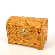 Для дома и интерьера handmade. Livemaster - original item Box: Small wooden box-chest for jewelry, brown. Handmade.