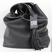 Сумки и аксессуары handmade. Livemaster - original item bag leather shoulder bag black bag string bag shopper t shirt bag. Handmade.