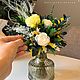 Заказать Интерьерный настольный букет в эффектной вазе. Dayflowers.moscow/ Decorhome.moscow. Ярмарка Мастеров. . Цветы сухие и стабилизированные Фото №3