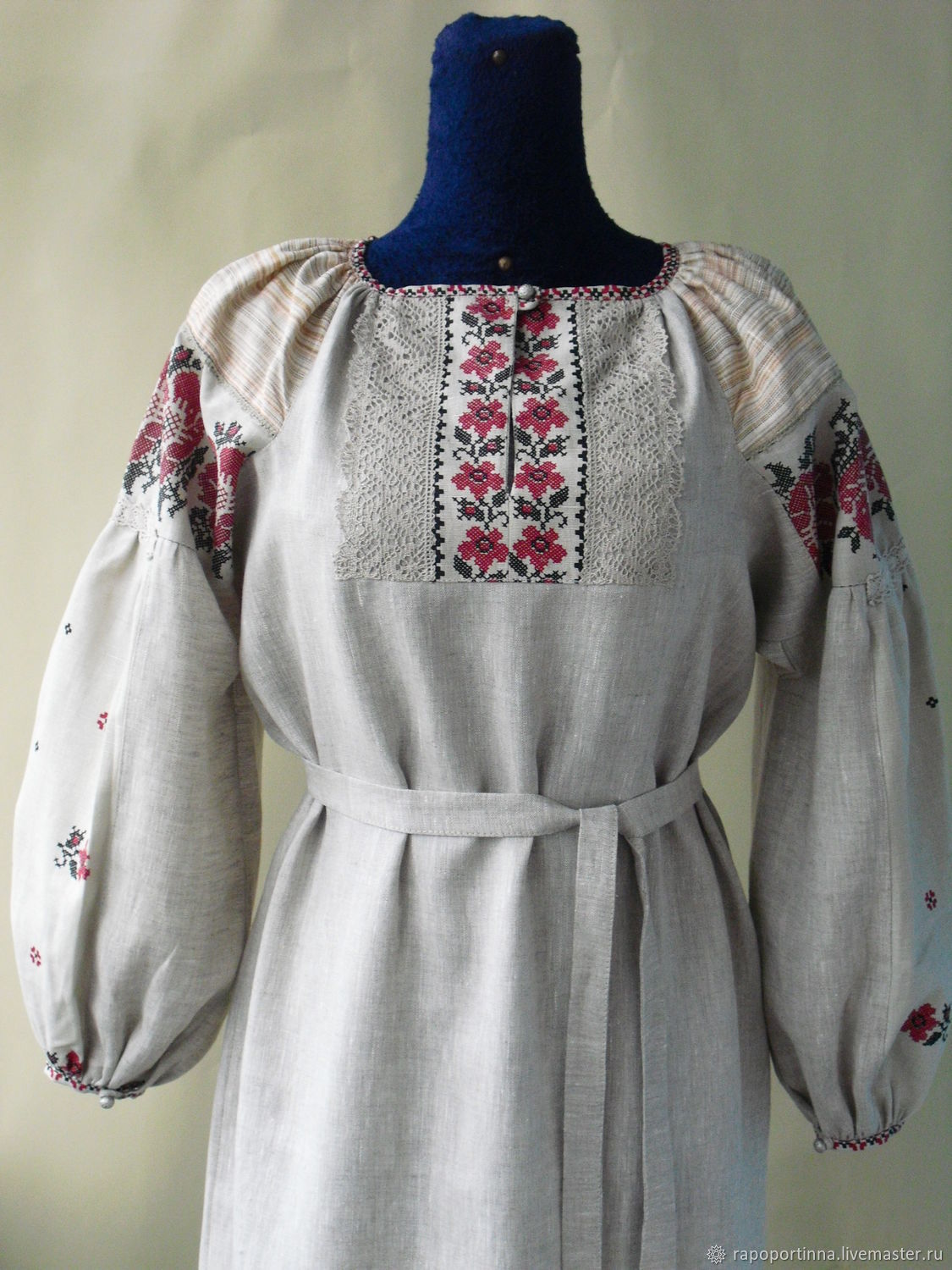 Платье рубаха в русском стиле