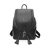 Сумки и аксессуары handmade. Livemaster - original item Backpacks: Women`s leather backpack black Valencia Mod P50-111. Handmade.