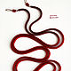 Thin beaded rope belt with Czech glass dark red. Belt. gershman. Online shopping on My Livemaster.  Фото №2