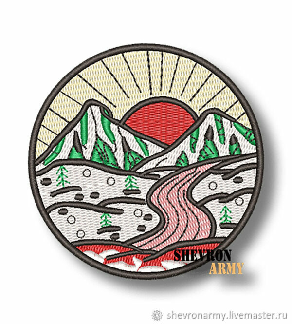 Cool patch on clothes Dawn in the mountains 2, Patches, St. Petersburg,  Фото №1