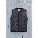 Жилет мужской на синтепоне стеганый Everyday Vest Brown. Жилеты мужские. VÄN Studio. Ярмарка Мастеров.  Фото №4