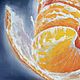 Oil painting on canvas 'Ripe tangerine'. Pictures. Hudozhnik Yuliya Kravchenko (realism-painting). Интернет-магазин Ярмарка Мастеров.  Фото №2