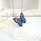 Transparent Butterfly Pendant Blue Pink Blue Red Black Set. Pendants. WonderLand. Online shopping on My Livemaster.  Фото №2
