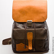 Пикассо - сумка-мешок, из натуральной кожи в бежевых тонах
