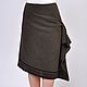 Wool skirt in boho style swamp color, Skirts, Novosibirsk,  Фото №1