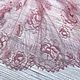 Кружево розовое цветы Франция, Ткани, Новосибирск,  Фото №1