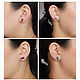 Bright rectangular Pusey. Stud earrings. Wooden jewellery. Online shopping on My Livemaster.  Фото №2