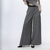 Одежда handmade. Livemaster - original item pants: Lb_023 Palazzo trousers, grey melange.. Handmade.