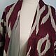 Uzbek cotton robe made of ikat. Boho coat, caftan. CH010. Robes. businka34. My Livemaster. Фото №4