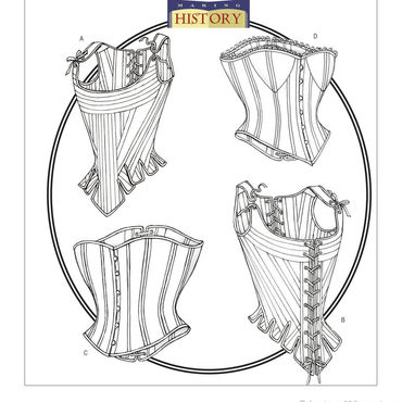 Выкройка корсета на косточках - выкройка А. Корфиати