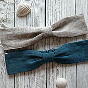 Аксессуары handmade. Livemaster - original item Linen headbands for hair, solid color. Handmade.