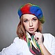 Головной убор выполнен из 100% шерсти в технике `мокрого валяния`. Шляпки выполненные в этой технике мягкие, уютные, хорошо держат форму без пропитки и не боятся сминания. Такой головной убор можно сп