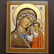 Картины и панно handmade. Livemaster - original item Icon of the mother of God of Kazan (handwritten). Handmade.