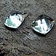 АКВАМАРИНЫ! Пара на серьги, 14,5Х13,5Х8мм, общий вес 20,5 карат. Кабошоны. Сатир и Нимфа. Камеи и инталии.. Ярмарка Мастеров.  Фото №5