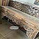 Резной стол ручной работы из массива тика 150х82х50 см. Консоли. Balinese.market. Интернет-магазин Ярмарка Мастеров.  Фото №2