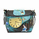Medium women's bag 'Cheshire and time'. Classic Bag. Pelle Volare. My Livemaster. Фото №5