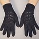Black women's gloves ' In the fall', Gloves, Orenburg,  Фото №1