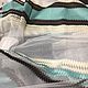 Tulle mesh with stripes 'Cardiogram' brown with turquoise. Curtains. Karnizshtor - Шторы для избранных  (Karnizshtor). My Livemaster. Фото №5