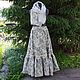 Order No. 201 Linen sundress with skirt and scarf. Olga V. Kazarinova. Livemaster. . Sundresses Фото №3