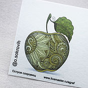 Материалы для творчества handmade. Livemaster - original item Felt pattern for Apple green brooch. Handmade.