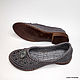 Knitted ballet flats with a button, gray cotton. Ballet flats. florina34. My Livemaster. Фото №5