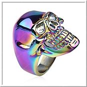 Украшения handmade. Livemaster - original item Men`s Skull ring No. 6 steel. Handmade.
