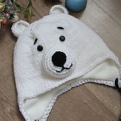 Аксессуары handmade. Livemaster - original item Hat polar bear male female. Handmade.