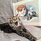Портрет кошки по фото. Картины. Мария Полозкова. Интернет-магазин Ярмарка Мастеров.  Фото №2