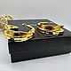 Винтаж: Серьги-кольца Yves Saint Laurent в золотом тоне. Серьги винтажные. Виктория (aifebelle). Интернет-магазин Ярмарка Мастеров.  Фото №2