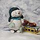 Toy Snowman in a fur hat. A gift for the New 2020. Stuffed Toys. Galina Skorobogatova. My Livemaster. Фото №5
